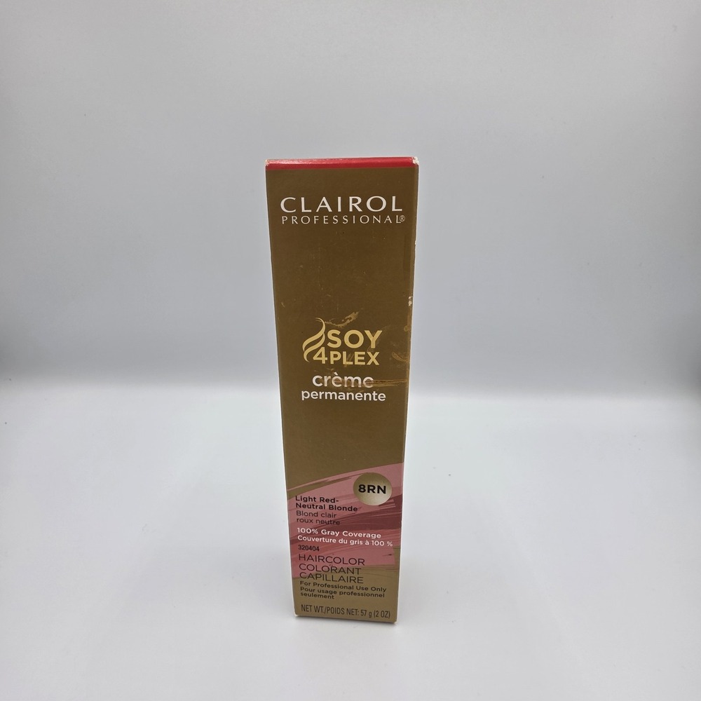 Clairol Soy 4Plex CrèmePermanente, 8RN Light Red Neutral‎ Blonde New & Sealed